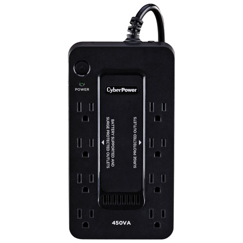 CyberPower 450VA UPS Battery Backup - Black