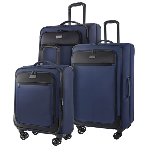 Bugatti 3-Piece Soft Side Expandable Luggage Set - Navy : Luggage Sets ...