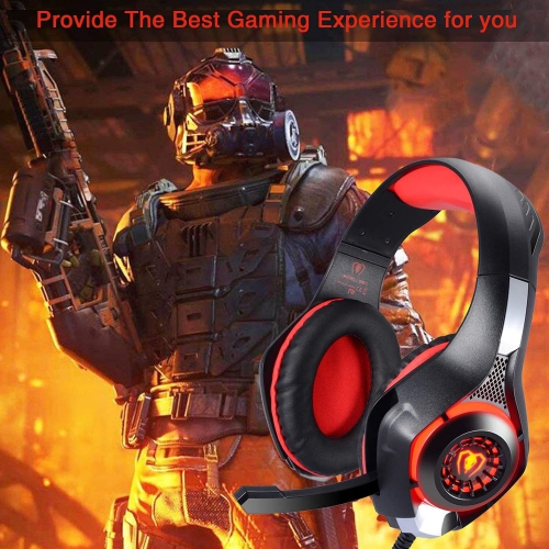 3.5mm Professional Gaming Headset, PC Gaming Headphone with Mic and LED Lights for Laptop, Computer