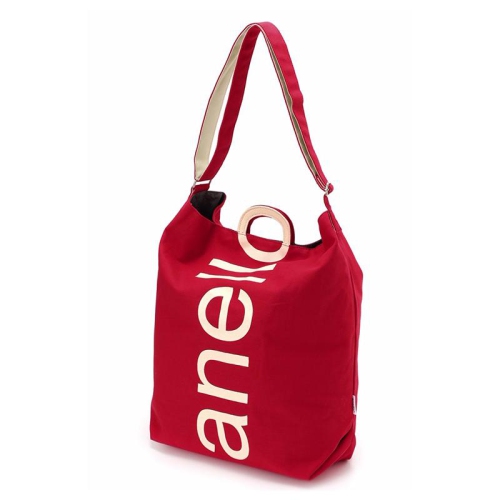 red canvas bag