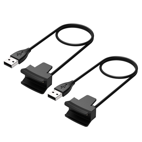 2Pcs 30cm USB Fitbit Alta Charger-Black 