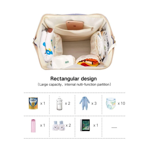 Dainty Diaper Bag Multi-Function Backpack Nappy Bags; Waterproof Travel Backpack; Large Capacity18L; Stylish & Durable