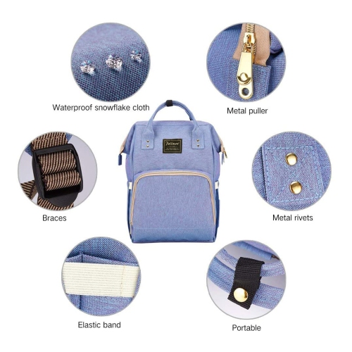 Dainty Diaper Bag Multi-Function Backpack Nappy Bags; Waterproof Travel Backpack; Large Capacity18L; Stylish & Durable