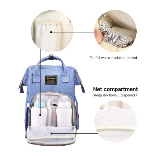 Dainty Diaper Bag Multi-Function Backpack Nappy Bags; Waterproof Travel Backpack; Large Capacity18L; Stylish & Durable