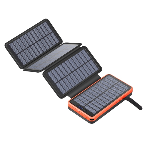 navor Foldable Design Solar Charger 20000mAh Portable Solar Power Bank with Dual 2.1A Outputs Waterproof External Battery Pack Compatible with Smart