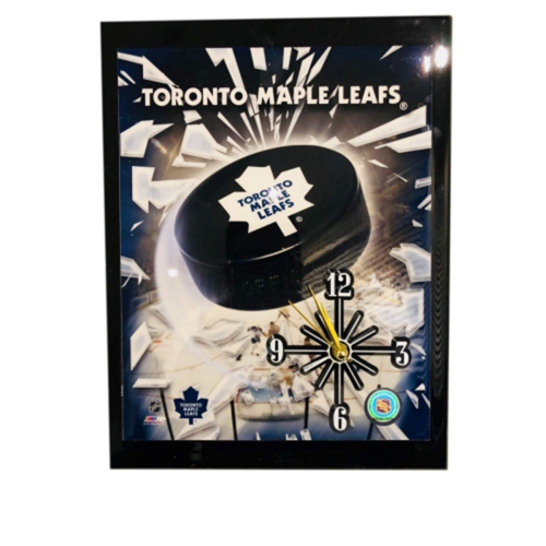 NHL  Toronto Maple Leafs (10" X 12") Hand Crafted Analog Wall Clock - Battery Operated - Quartz Movement Quality Clock