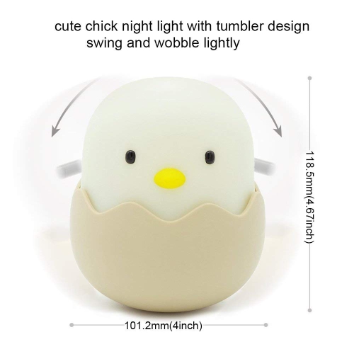 Interrupteur à bascule coquille d’oeuf pour bébé, veilleuse pour enfants, interrupteur à bouton en silicone, USB