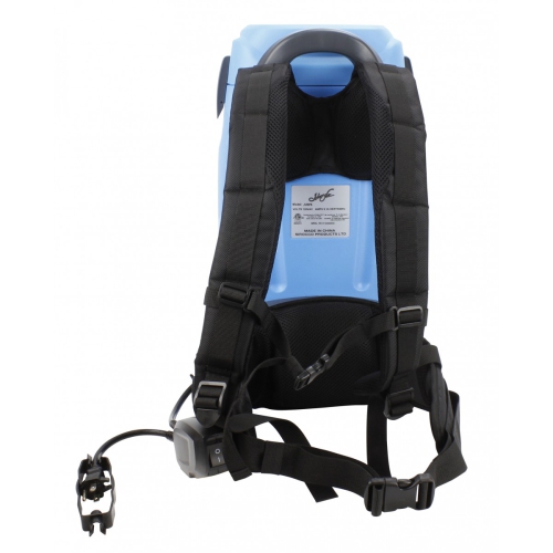 Backpack Vacuum JVBP6 from Johnny vac. 6-Quart Capacity, Hard Floor Brush, Carpet Brush, 2-in-1 Roller Brush, Electric Inlet.