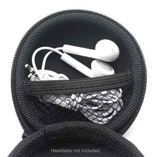 LATNEX Rounded EVA Carrying Case for Earphones, Earbuds & Small Electronic Devices