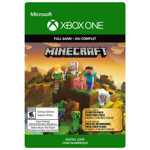 Minecraft Master Collection Xbox One Téléchargement Numérique - acheter des robux carte cadeau microsoft