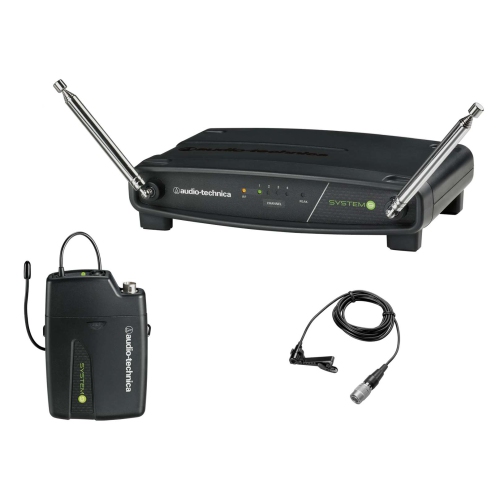Système sans fil VHF ATW-901&nbsp;A/L 9 d'Audio-Technica avec micro-cravate
