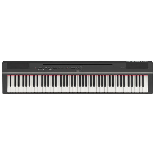 Piano numérique à 88 touches lestées à marteaux P-125 avec bloc d'alimentation et pédale forte de Yamaha - Noir