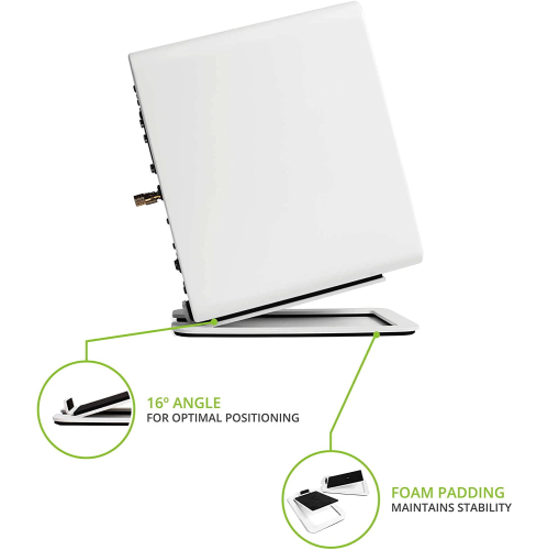 Kanto S4 Desktop Speaker Stands for Midsize Speakers, White