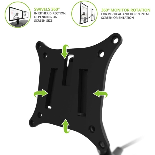 Kanto DMS2000 Dual-Monitor Desktop Mount for 17-inch to 32-inch Displays - Black