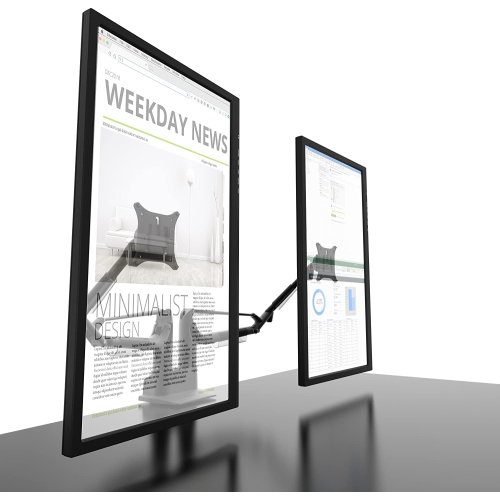 Kanto DMS2000 Dual-Monitor Desktop Mount for 17-inch to 32-inch Displays - Black