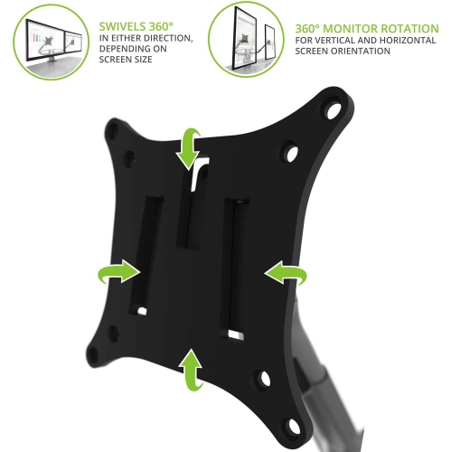 Kanto DMS2000S Dual-Monitor Desktop Mount for 17-inch to 32-inch Displays - Silver