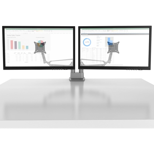 Kanto DMS2000S Dual-Monitor Desktop Mount for 17-inch to 32-inch Displays - Silver