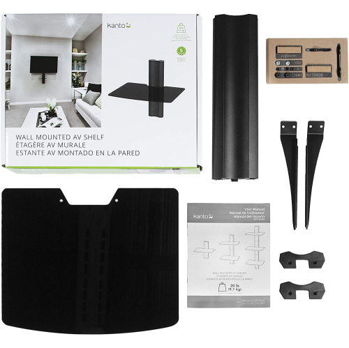 Kanto AVT1 Wall Mounted AV Shelf