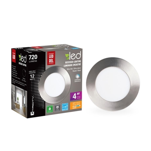 Xtricity recessed lighting led 4'' 12w/720l/3000k/round-nickel
