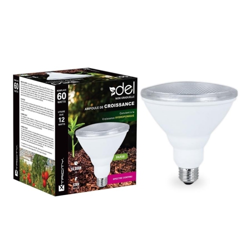 Xtricity led growing plant light par38/12w/120v/e26
