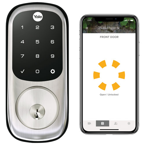 Serrure intelligente Bluetooth tactile Connected by August Assure Yale - Nickel