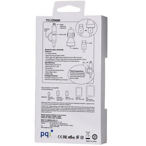 Apple Certified Lightning and Micro USB Universal Car Charger for iPhone, iPad, iPod and Android - Yellow