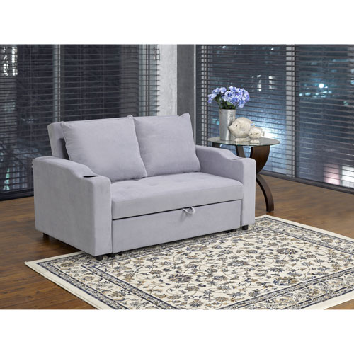Fresno Transitional Polyester Sofa Bed, Best Sofa Bed For Small Spaces Canada