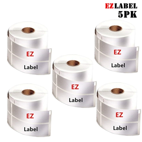 5 Roll of EZLabel Dymo 30253 Self-Adhesive Address Labels 1 1/8" x 3 1/2" 2 up