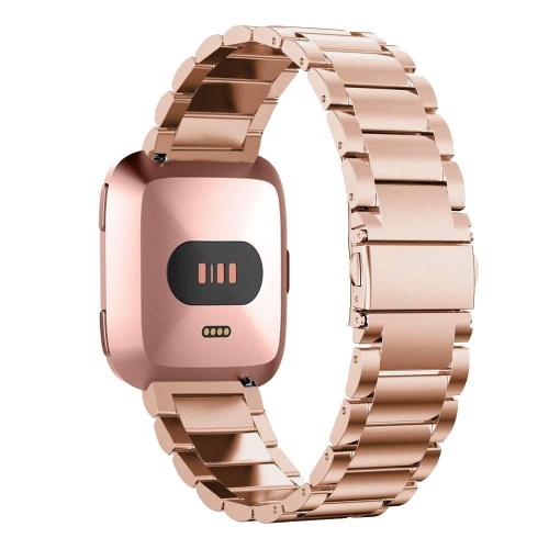 Fitbit Versa Watch Band,Solid Stainless Steel Metal Business Replacement Bracelet Strap for Fitbit Versa