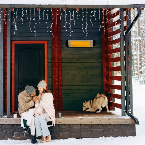 OVNI S-15, radiateur infrarouge mural de 1500 W avec thermostat, argenté