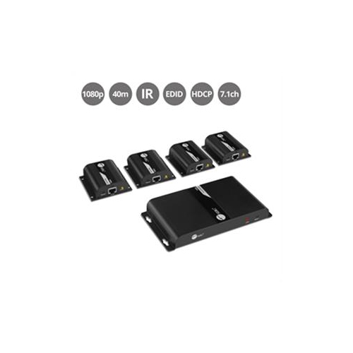 SIIG 4-Port HDMI Splitter over Cat6 Extender with IR - 40m