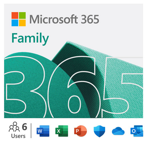 Microsoft 365 Famille - 6 utilisateurs - 1 an - Téléchargement numérique