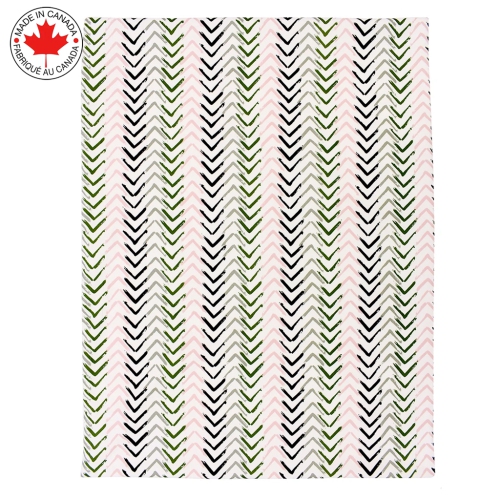 BEBELELO- BEDDING 4 PIECES FOR BABY PINK AND BLACK WITH ARROW PATTERN