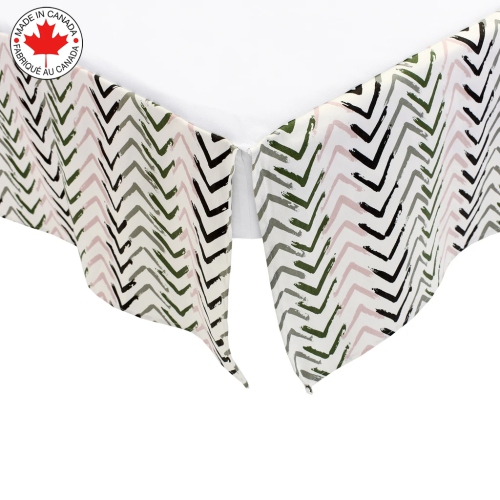 BEBELELO- BEDDING 4 PIECES FOR BABY PINK AND BLACK WITH ARROW PATTERN