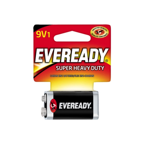 24 cartes piles Eveready Super Heavy Duty 9 V.