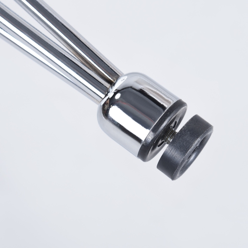 4 Seater Round Wooden Dining Table with Chrome Legs