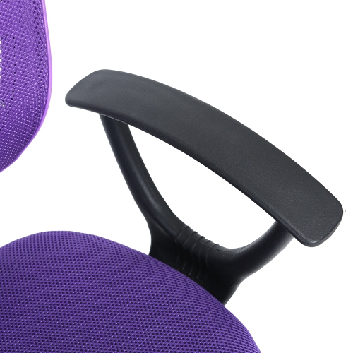 Swiveling Purple Mesh Mid-back Task Chair with armrest