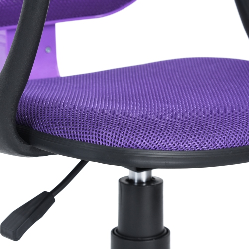 Swiveling Purple Mesh Mid-back Task Chair with armrest