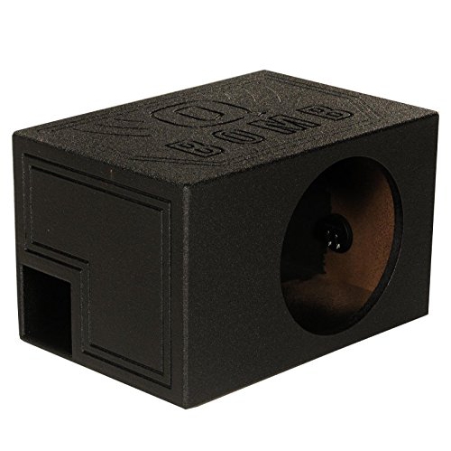 Q POWER  Qbomb12Vl Single Single 12-Inch Side Ported Speaker Box With Durable Bed Liner Spray