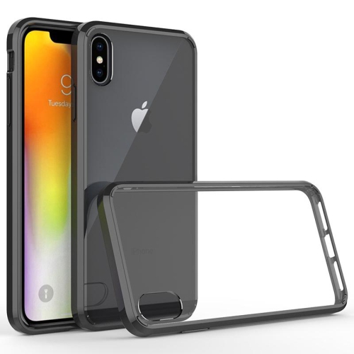 PANDACO Acrylic Black Hard Clear Case for iPhone Xs Max