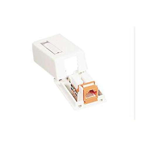 CABLES TO GO 1-Port Keystone Surface Mount Box White