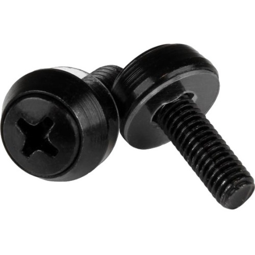 StarTech M5 x 12mm - Screws - 50 Pack, Black - M5 Mounting Screws for Server Rack & Cabinet