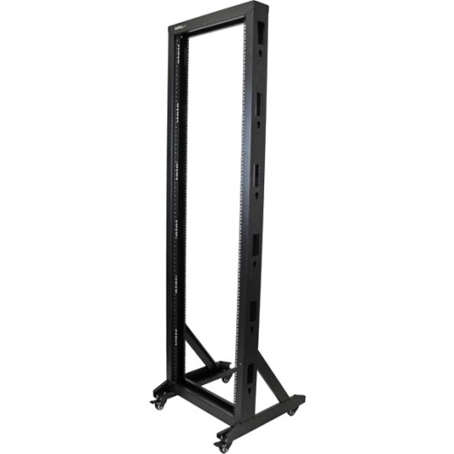 Store your equipment in this sturdy steel rack with casters for mobility - Compa