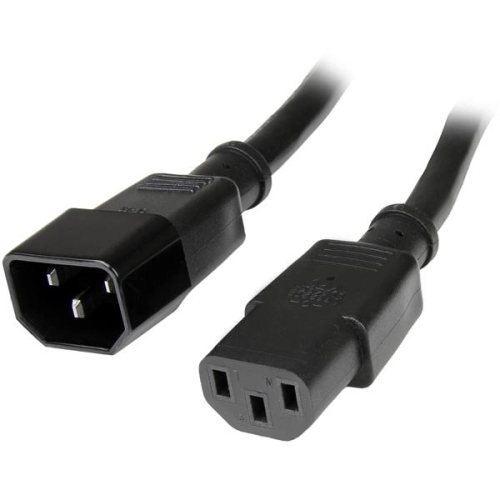 StarTech Standard Computer Power Cord - Extension - C14 to C13 - AC power cord - 1 ft