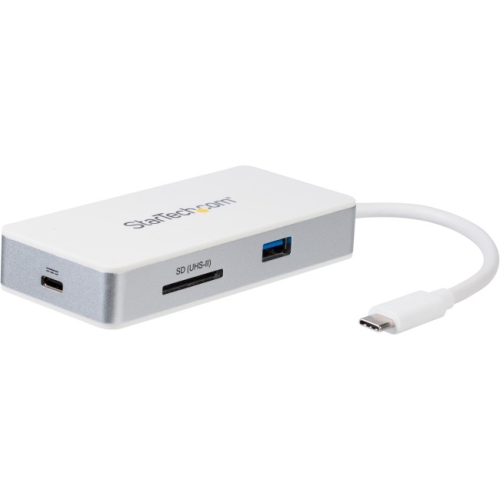 StarTech USB C Multiport Adapter - 4K HDMI - SD / SDHC / SDXC Slot - Power Delivery - GbE - USB 3.0 Port