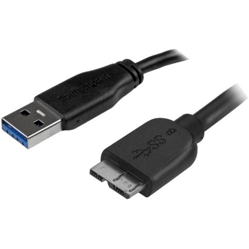 StarTech 0.5m Slim SuperSpeed USB 3.0 A to Micro B Cable - M/M