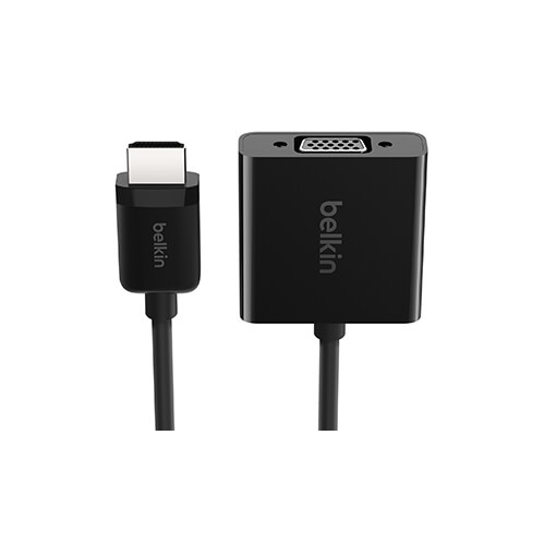 Belkin 9.8 '' HDMI to VGA Adapter with Micro-USB Power- Black