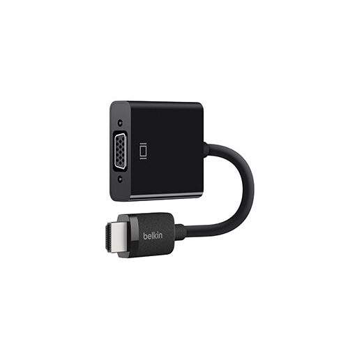 Belkin 9.8 '' HDMI to VGA Adapter with Micro-USB Power- Black