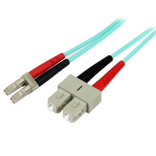 StarTech 1m Fiber Optic Cable - Aqua - MM Duplex 50/125 - LSZH - LC/SC