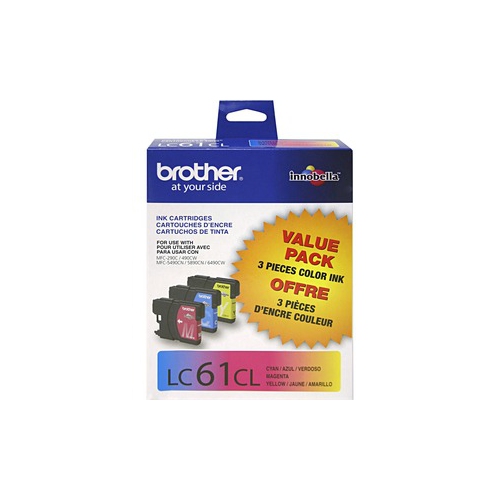 3-pack LC613PKS Cyan Magenta Yellow for MFC-6490CW